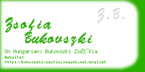 zsofia bukovszki business card